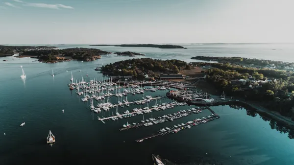 Bilde av bryggeanlegg fra Skjæløy i Østfold.